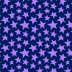 Doodle Stars on Purple