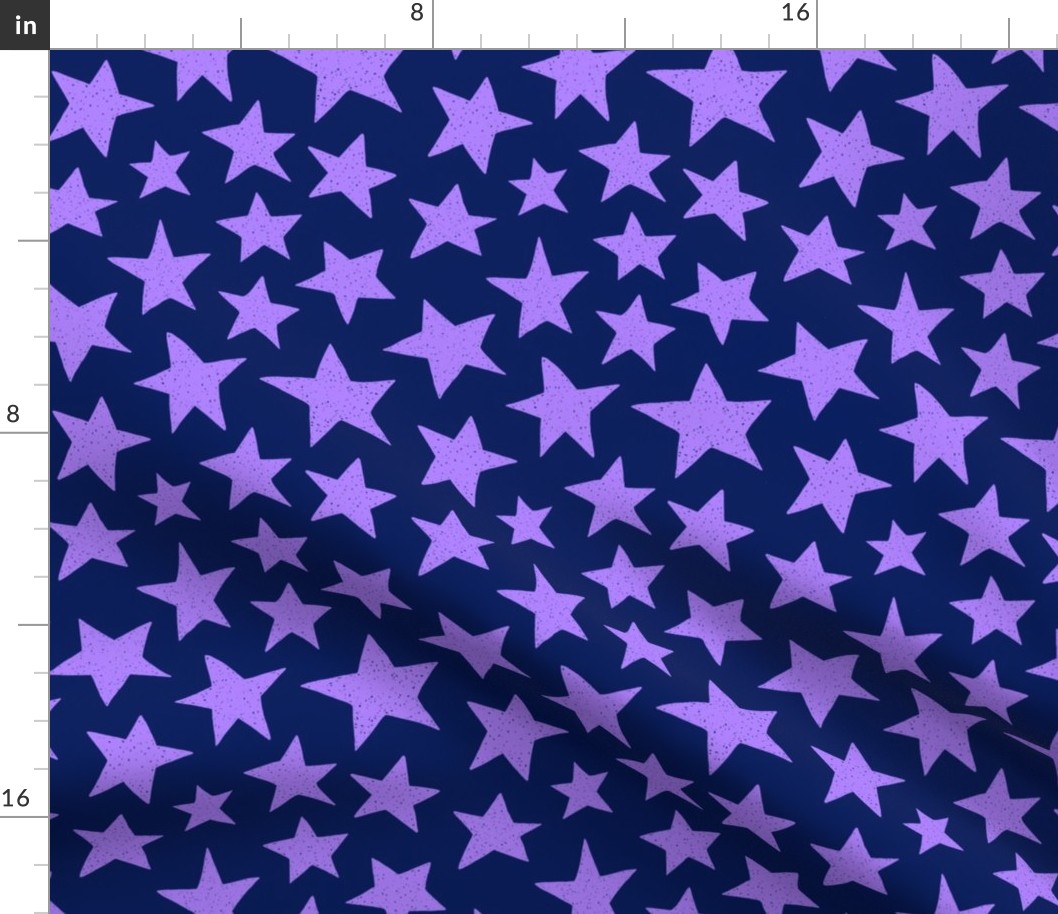 Doodle Stars on Purple