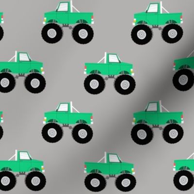 monster trucks - green