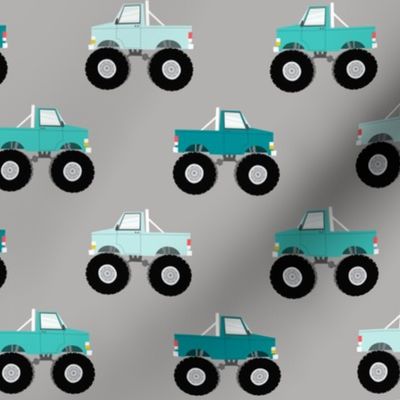 monster trucks - multi blue