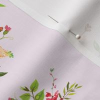 Watercolour Pink Peach Floral Baby Pink