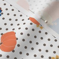 10" Fun At The Pumpkin Patch - Brown Polka Dots