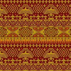 Yellow tribal design