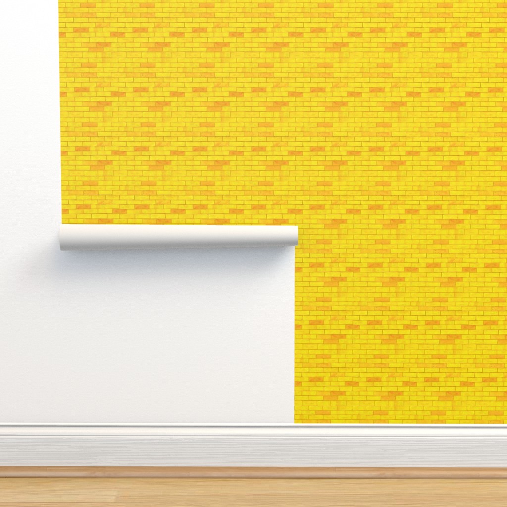 Wizard of Oz - Yellow Brick Road Larger Wallpaper | Spoonflower