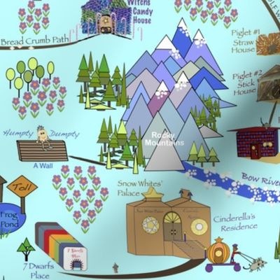 Fairy Tale Map - Blue