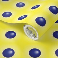 3D Blue Dots on Yellow
