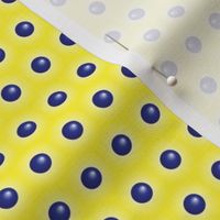 3D Blue Dots on Yellow