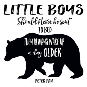 42"x72" - Little Boys Quote Bear 
