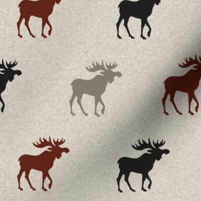 Moose (halfscale) - maroon, black, and tan-