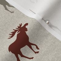 Moose (halfscale) - maroon, black, and tan-