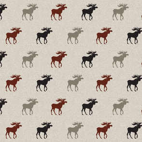 Moose (halfscale) - maroon, black, and tan-