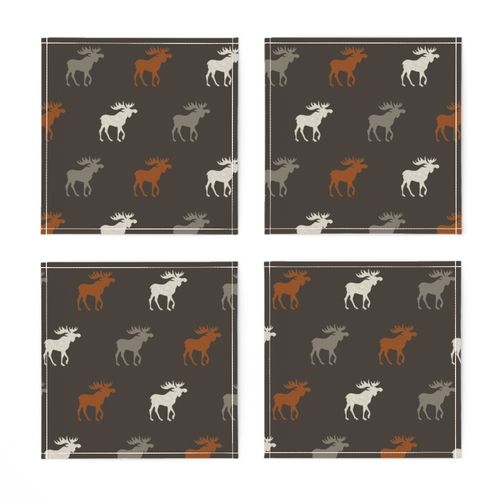 Moose - Halfscale- Redstone Canyon - Rust, Taupe/Grey, Linen on Brown-ch