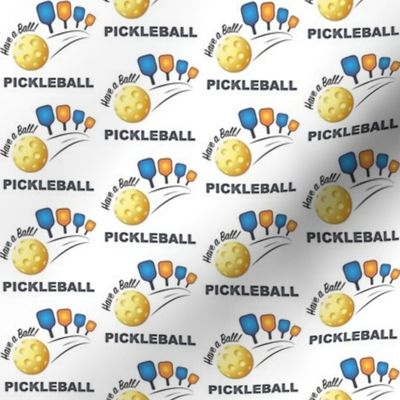 Have a Ball with Pickleball! On White