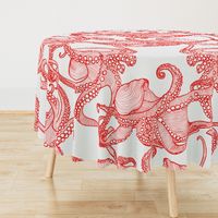 Cephalopod - Giant Octopi Red & White