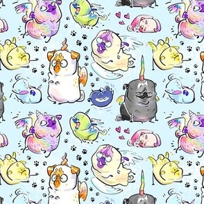 Rainbow Pugicorns - blue