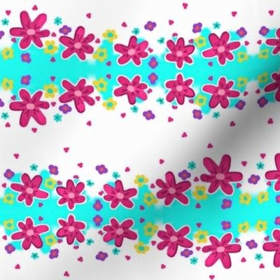 Flower Confetti Border Rows