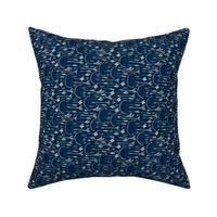 A Boy's Own Arrow Collection on Indigo Blue with Warm Cream (5a) - Extra Small Scale