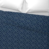 A Boy's Own Arrow Collection on Indigo Blue with Warm Cream (5a) - Extra Small Scale