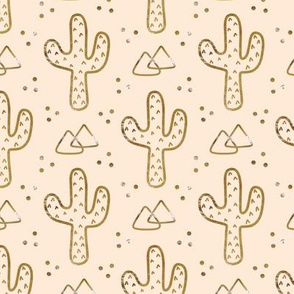 Gold Desert Cacti