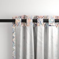 Abstract Painted Boho Pattern in Peach & Grey