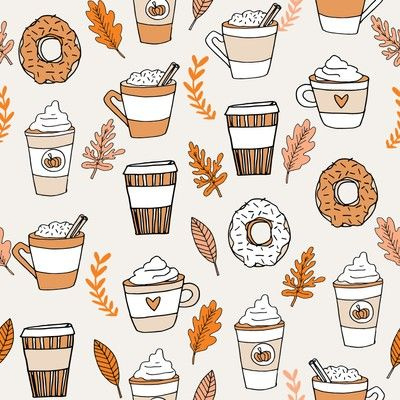 20 Cute Autumn Wallpaper Ideas : Pumpkin Latte 1 - Fab Mood