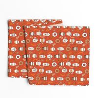 pumpkin spice latte fabric coffee and donuts fall autumn traditions rust