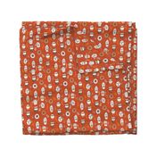 pumpkin spice latte fabric coffee and donuts fall autumn traditions rust