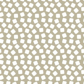 Soft Color White Marshmallows on a Putty  Taupe Background