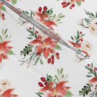 6" Holiday Lights Florals // White