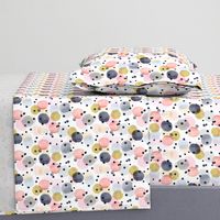 Confetti dots - pink, navy, gold