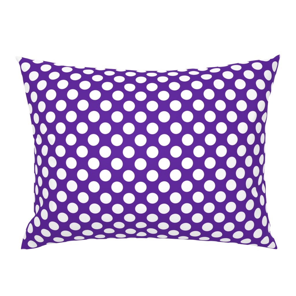 One Inch Close White Polka Dots on Purple