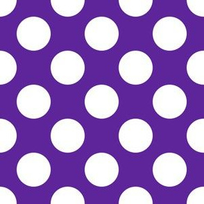 One Inch Close White Polka Dots on Purple