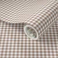 1/4" Iced Coffee brown Gingham Checks 