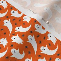 Halloween ghosts on orange (mini) 