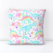 Pastel Dinosaurs - larger scale