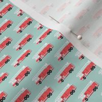 (micro print) fire truck fabric