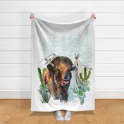 56"x72" Boys Aztec Boho Buffalo / 2 yards Print