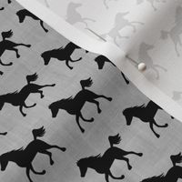 Horses on Linen Gray