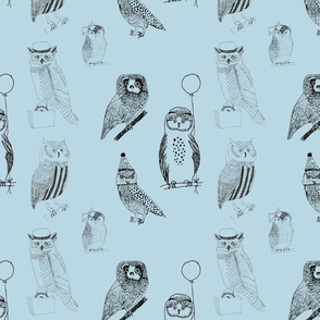 Owl_Fabric_Repeat_Blue