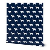 sheep on navy