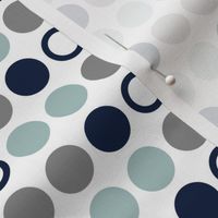 Polka Dots // Dusty blue and navy farm collection coordinate