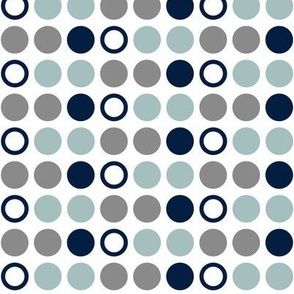 Polka Dots // Dusty blue and navy farm collection coordinate