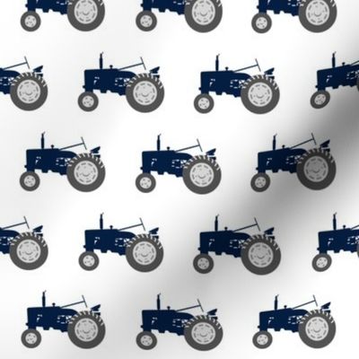 tractors - navy and dusty blue farm collection