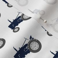 tractors - navy and dusty blue farm collection