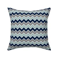 multi traditional chevron - dusty blue and navy