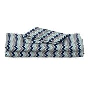 multi traditional chevron - dusty blue and navy