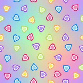 Little Hearts on Rainbow