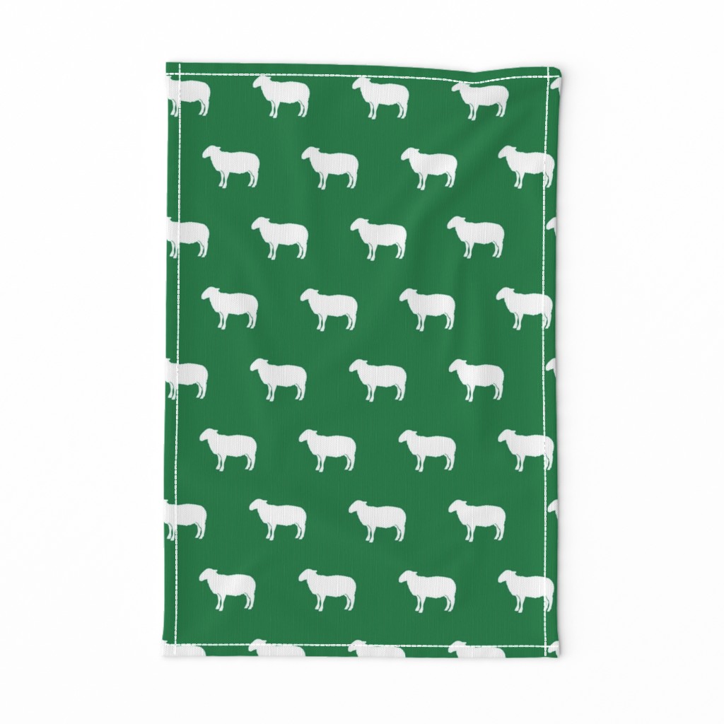 sheep on green 