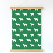 sheep on green 