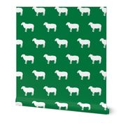 sheep on green 